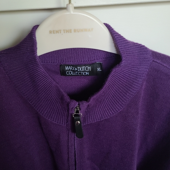 Marx & Dutch men's purple sweater XL NWOT - Picture 2 of 2
